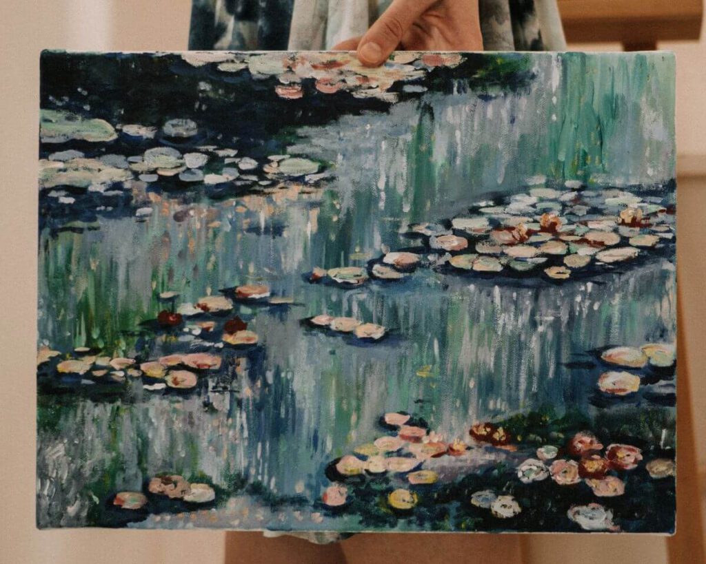 Monet Seerosen Bild malen