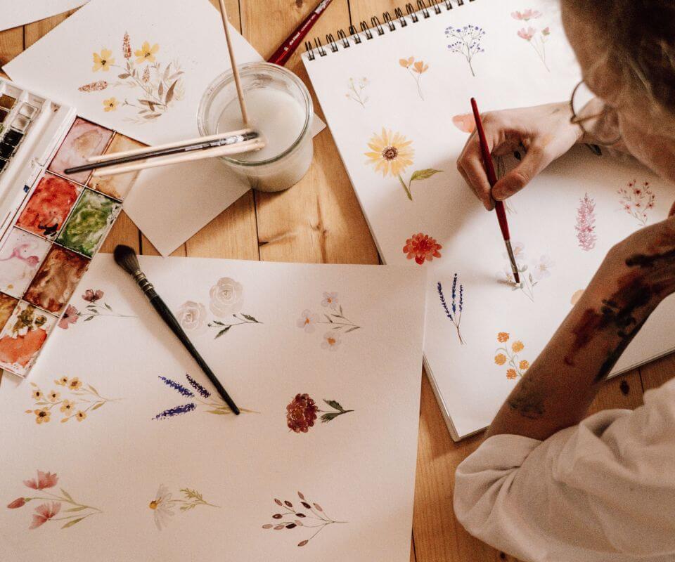 aquarell-blumen-malen Aquarell Blumen malen
