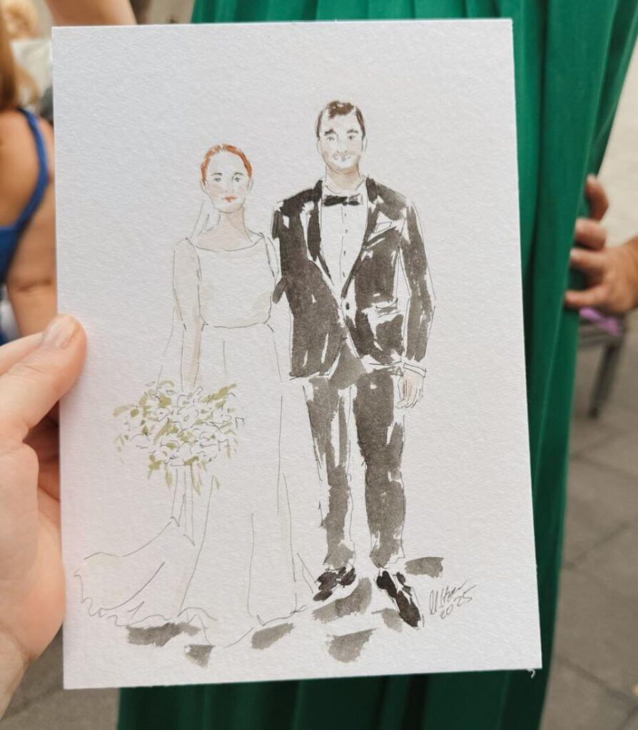 hochzeitspaar-live-zeichnung Hochzeitspaar Live Zeichnung in Düsseldorf